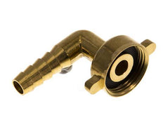 G 3/4'' x 10mm Brass 90 deg Elbow Hose barb with NBR Seal and Wing Nut 16 Bar