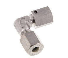 M12x1.5 x 6L Stainless steel Adjustable 90 deg Elbow Compression Fitting with Sealing cone and O-ring 315 Bar DIN 2353