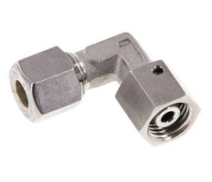 M14x1.5 x 8L Stainless steel Adjustable 90 deg Elbow Compression Fitting with Sealing cone and O-ring 315 Bar DIN 2353