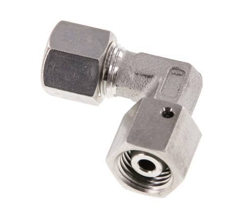 M14x1.5 x 8L Stainless steel Adjustable 90 deg Elbow Compression Fitting with Sealing cone and O-ring 315 Bar DIN 2353