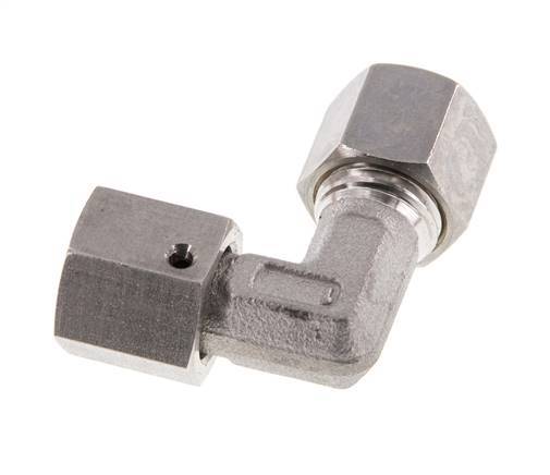 M14x1.5 x 8L Stainless steel Adjustable 90 deg Elbow Compression Fitting with Sealing cone and O-ring 315 Bar DIN 2353