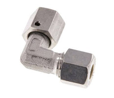 M14x1.5 x 8L Stainless steel Adjustable 90 deg Elbow Compression Fitting with Sealing cone and O-ring 315 Bar DIN 2353