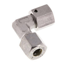 M14x1.5 x 8L Stainless steel Adjustable 90 deg Elbow Compression Fitting with Sealing cone and O-ring 315 Bar DIN 2353