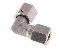 M16x1.5 x 8S Stainless steel Adjustable 90 deg Elbow Compression Fitting with Sealing cone and O-ring 630 Bar DIN 2353