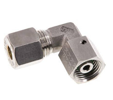M16x1.5 x 8S Stainless steel Adjustable 90 deg Elbow Compression Fitting with Sealing cone and O-ring 630 Bar DIN 2353