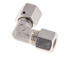 M16x1.5 x 10L Stainless steel Adjustable 90 deg Elbow Compression Fitting with Sealing cone and O-ring 315 Bar DIN 2353