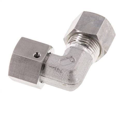 M18x1.5 x 12L Stainless steel Adjustable 90 deg Elbow Compression Fitting with Sealing cone and O-ring 315 Bar DIN 2353