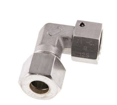 M20x1.5 x 12S Stainless steel Adjustable 90 deg Elbow Compression Fitting with Sealing cone and O-ring 630 Bar DIN 2353