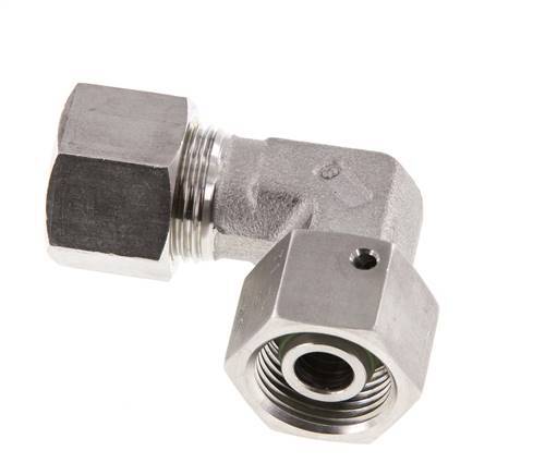 M20x1.5 x 12S Stainless steel Adjustable 90 deg Elbow Compression Fitting with Sealing cone and O-ring 630 Bar DIN 2353
