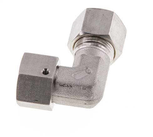M20x1.5 x 12S Stainless steel Adjustable 90 deg Elbow Compression Fitting with Sealing cone and O-ring 630 Bar DIN 2353