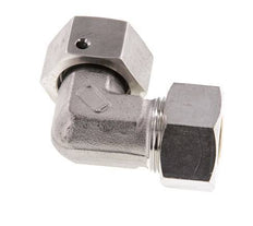 M26x1.5 x 18L Stainless steel Adjustable 90 deg Elbow Compression Fitting with Sealing cone and O-ring 315 Bar DIN 2353