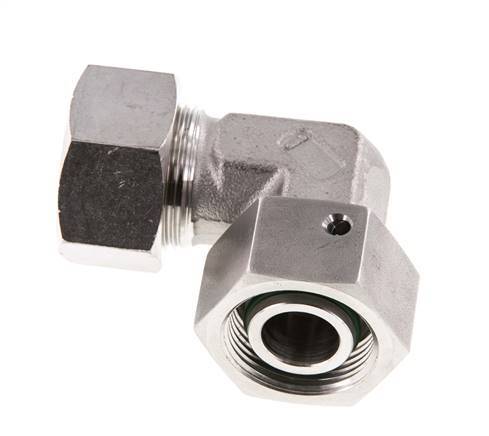 M26x1.5 x 18L Stainless steel Adjustable 90 deg Elbow Compression Fitting with Sealing cone and O-ring 315 Bar DIN 2353