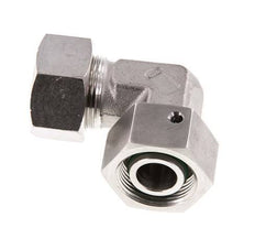 M26x1.5 x 18L Stainless steel Adjustable 90 deg Elbow Compression Fitting with Sealing cone and O-ring 315 Bar DIN 2353