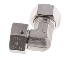 M26x1.5 x 18L Stainless steel Adjustable 90 deg Elbow Compression Fitting with Sealing cone and O-ring 315 Bar DIN 2353