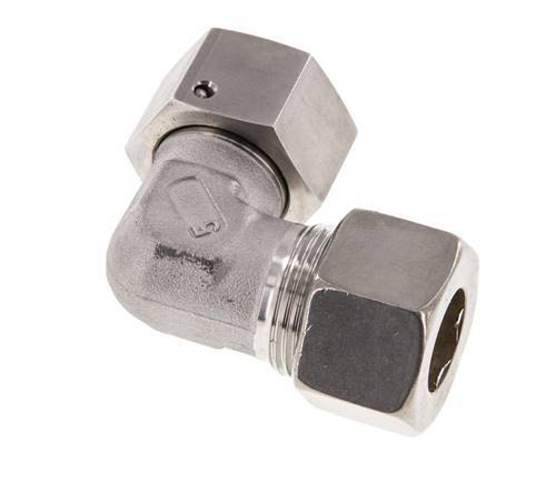 M30x2 x 20S Stainless steel Adjustable 90 deg Elbow Compression Fitting with Sealing cone and O-ring 400 Bar DIN 2353