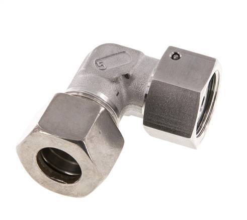 M30x2 x 20S Stainless steel Adjustable 90 deg Elbow Compression Fitting with Sealing cone and O-ring 400 Bar DIN 2353