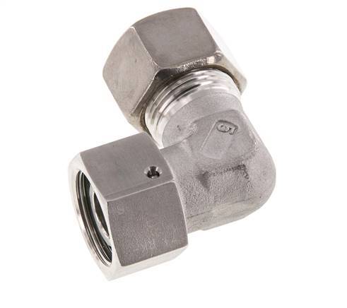 M30x2 x 20S Stainless steel Adjustable 90 deg Elbow Compression Fitting with Sealing cone and O-ring 400 Bar DIN 2353