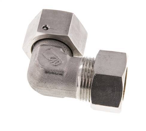 M30x2 x 22L Stainless steel Adjustable 90 deg Elbow Compression Fitting with Sealing cone and O-ring 160 Bar DIN 2353