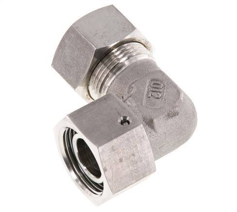 M30x2 x 22L Stainless steel Adjustable 90 deg Elbow Compression Fitting with Sealing cone and O-ring 160 Bar DIN 2353