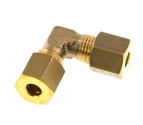 5mm Brass 90 deg Elbow Compression Fitting 150 Bar DIN EN 1254-2