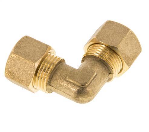 12mm Brass 90 deg Elbow Compression Fitting 75 Bar DIN EN 1254-2