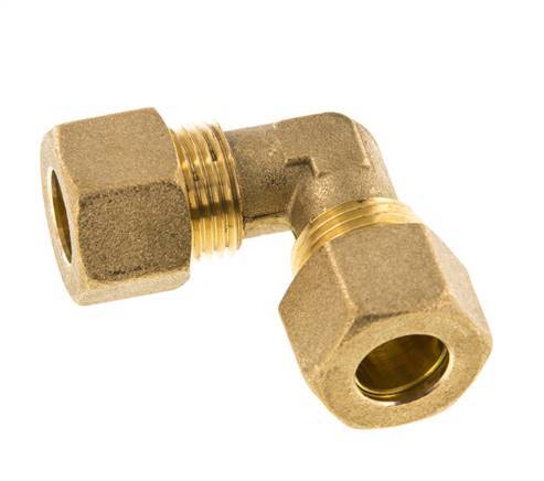 12mm Brass 90 deg Elbow Compression Fitting 75 Bar DIN EN 1254-2