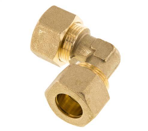 16mm Brass 90 deg Elbow Compression Fitting 76 Bar DIN EN 1254-2