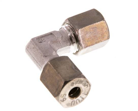 6S Stainless steel 90 deg Elbow Compression Fitting 630 Bar DIN 2353