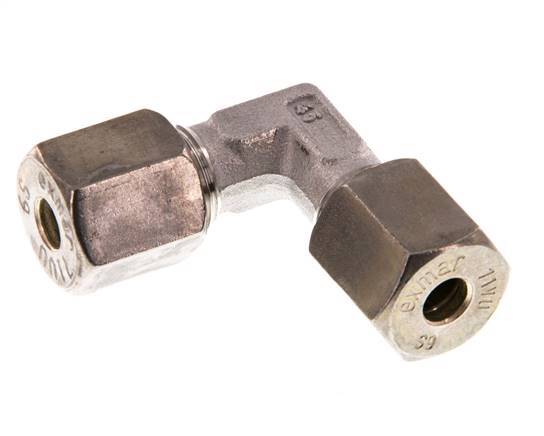 6S Stainless steel 90 deg Elbow Compression Fitting 630 Bar DIN 2353