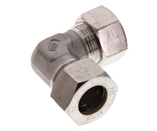 22L Stainless steel 90 deg Elbow Compression Fitting 160 Bar DIN 2353