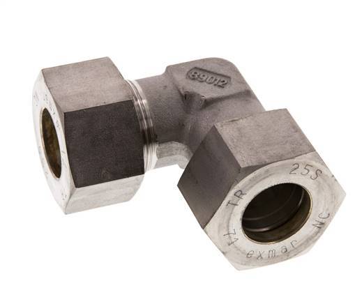25S Stainless steel 90 deg Elbow Compression Fitting 400 Bar DIN 2353