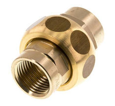 Rp 1/2'' Brass Double Nipple 3-pieces with Conically sealing 16 Bar
