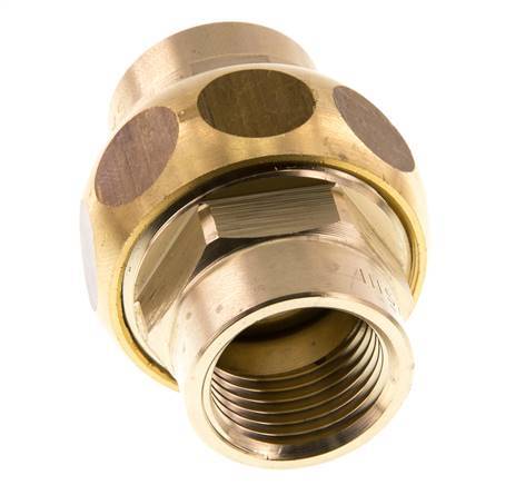 Rp 1/2'' Brass Double Nipple 3-pieces with Conically sealing 16 Bar