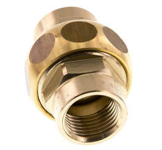 Rp 1/2'' Brass Double Nipple 3-pieces with Conically sealing 16 Bar