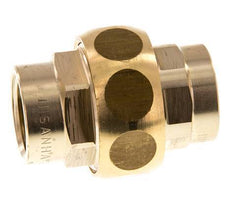 Rp 1/2'' Brass Double Nipple 3-pieces with Conically sealing 16 Bar