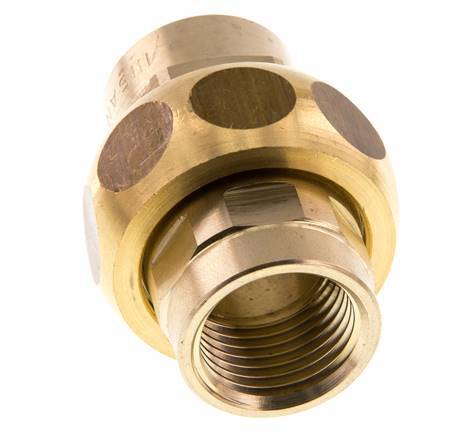Rp 1/2'' Brass Double Nipple 3-pieces with Conically sealing 16 Bar