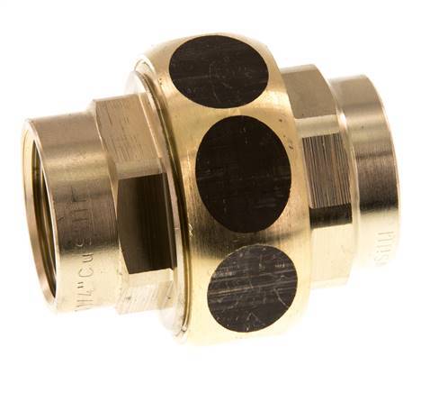 Rp 3/4'' Brass Double Nipple 3-pieces with Conically sealing 16 Bar