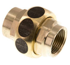 Rp 3/4'' Brass Double Nipple 3-pieces with Conically sealing 16 Bar