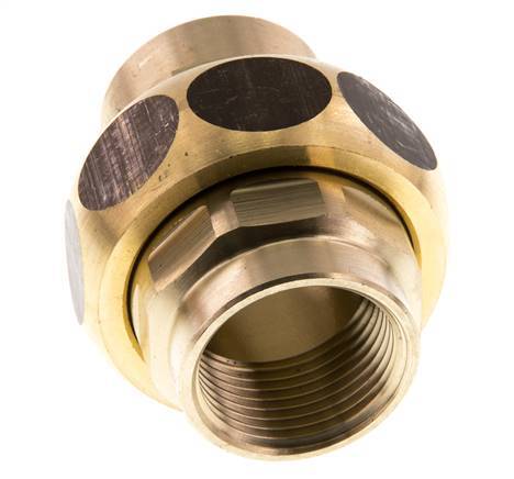 Rp 3/4'' Brass Double Nipple 3-pieces with Conically sealing 16 Bar