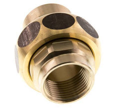 Rp 3/4'' Brass Double Nipple 3-pieces with Conically sealing 16 Bar