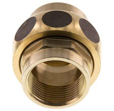 Rp 1 1/4'' Brass Double Nipple 3-pieces with Conically sealing 16 Bar