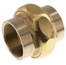 Rp 2'' Brass Double Nipple 3-pieces with Conically sealing 16 Bar