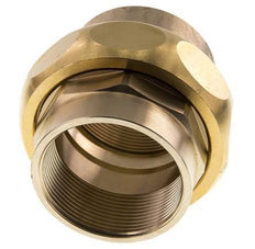Rp 2'' Brass Double Nipple 3-pieces with Conically sealing 16 Bar