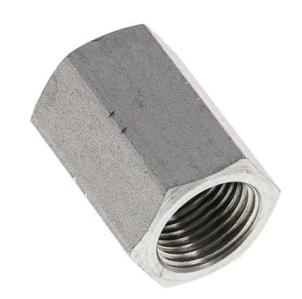 1/4'' NPT x 3/8'' NPT Zinc plated Steel Socket 210 Bar - Hydraulic
