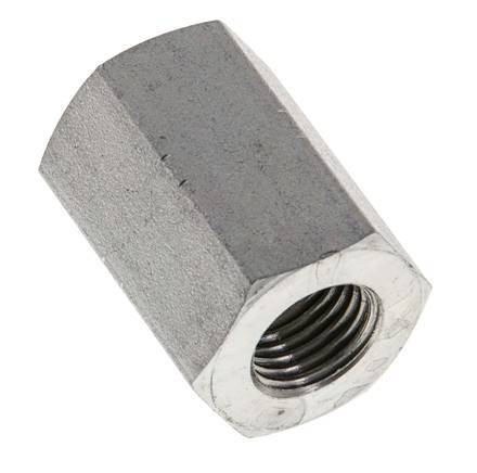 1/4'' NPT x 3/8'' NPT Zinc plated Steel Socket 210 Bar - Hydraulic