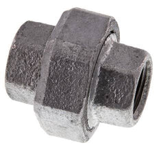 Rp 1/2'' Zinc plated Cast iron Double Nipple 3-pieces with Conically sealing 25 Bar