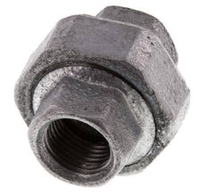 Rp 1/2'' Zinc plated Cast iron Double Nipple 3-pieces with Conically sealing 25 Bar