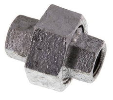 Rp 1/4'' Zinc plated Cast iron Double Nipple 3-pieces with Conically sealing 25 Bar