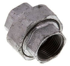 Rp 1'' Zinc plated Cast iron Double Nipple 3-pieces with Conically sealing 25 Bar