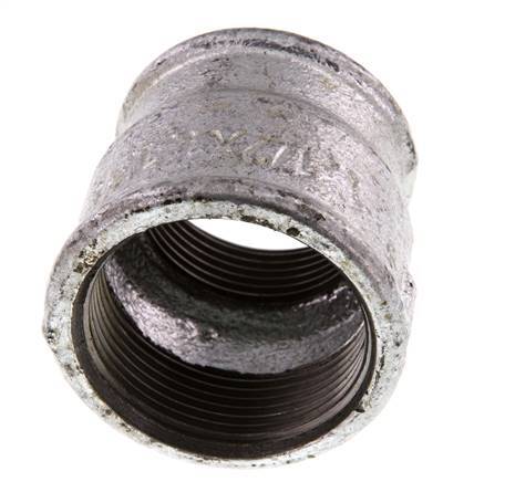 Rp 1 1/2'' x Rp 1 1/4'' Zinc plated Cast iron Round Socket 25 Bar